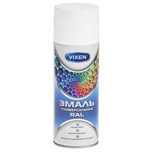 Vixen Эмаль универсальная VIXEN, белая матовая RAL 9003, аэрозоль, 520 мл VX-10903