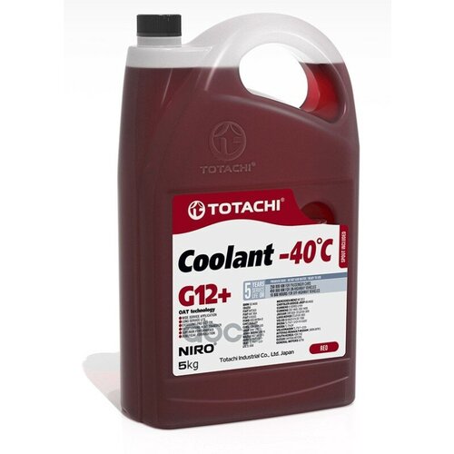 Антифриз, Готовый Раствор Niro Coolant G12+ -40°C Красный 5Кг TOTACHI арт. 43105