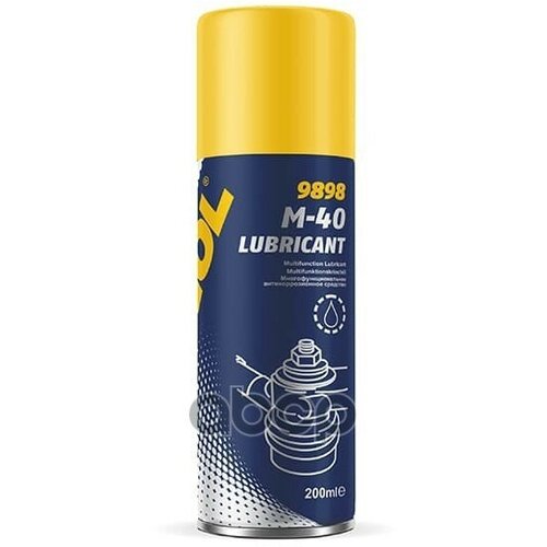 9898 Mannol M-40 Lubricant 200 Мл. Антикоррозийное Очищающее Средство Универсальная Проникающая, Очищающая, Антикорррозионная.