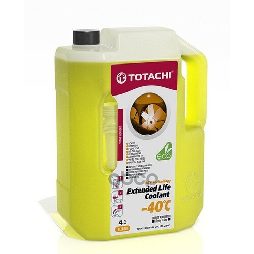 Жидкость Охлаждающая Низкозамерзающая Totachi Extended Life Coolant -40 C , 4Л Astm D3306 For Maintenance Shops; Astm D621010.