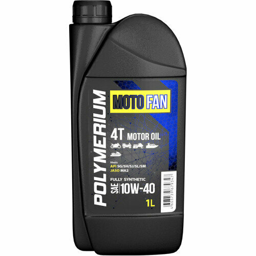 Моторное масло Polymerium MOTO-FAN 4T 10W40 1л (plmmotofan4t10401)