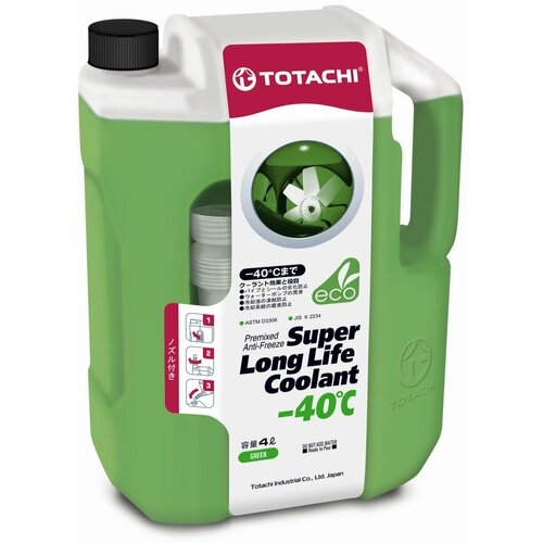 Totachi антифриз super llc green ( -40 c) 4 л 4589904520532