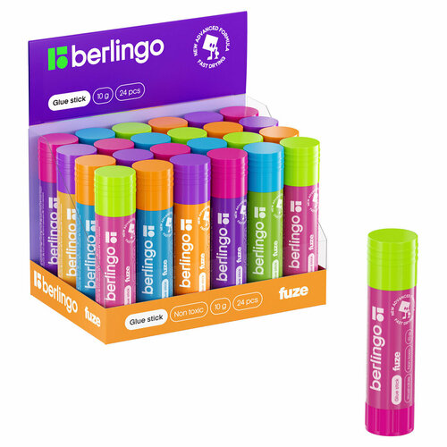 Клей-карандаш Berlingo "Fuze", 10г, ПВП, 5 штук