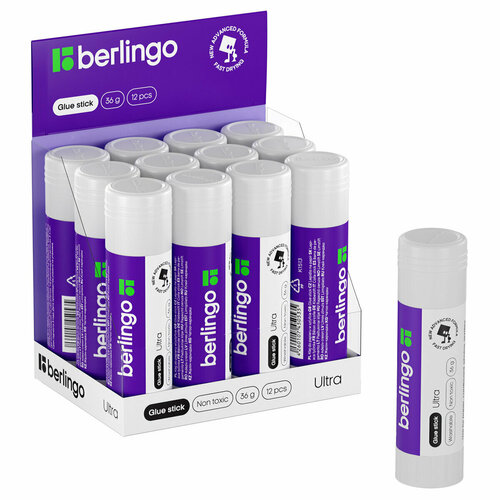 Клей-карандаш Berlingo "Ultra", 36г, ПВП, 2 штуки