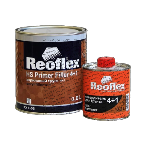 Акриловый грунт Reoflex 4+1 0,8 л, серый RX F-06 с отвердителем