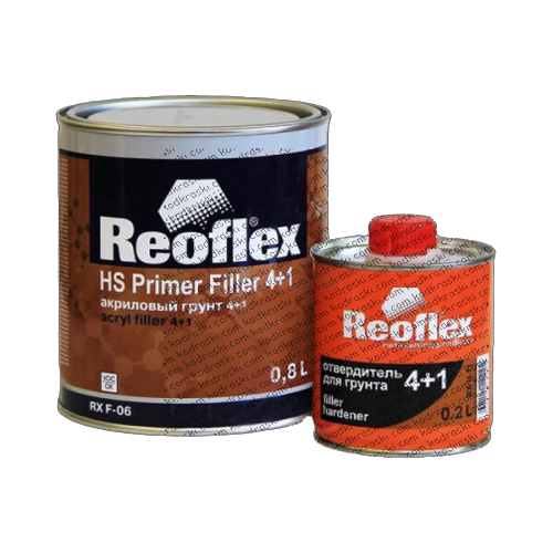 Акриловый грунт Reoflex 4+1 0,8 л, красный RX F-06 с отвердителем