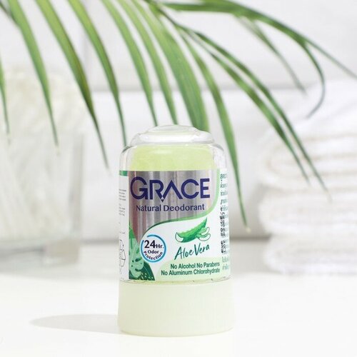 Grace Дезодорант кристаллический Grace Mineral Herbal Deodorant с алое вера, 70 г