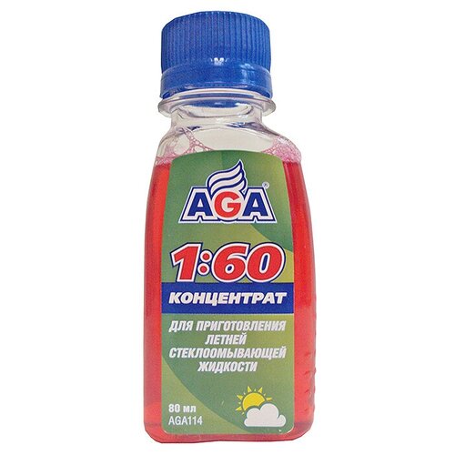 Жидкость стеклоомывающая лето концентрат AGA 80 мл AGA AGA114 | цена за 1 шт