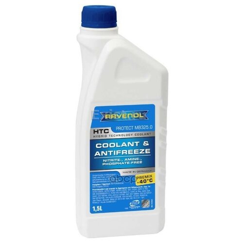 Антифриз Готовый К Прим. Синий Ravenol Htc Hybrid Techn.Coolant Premix -40c ( 1,5л) Ravenol арт. 4014835755710