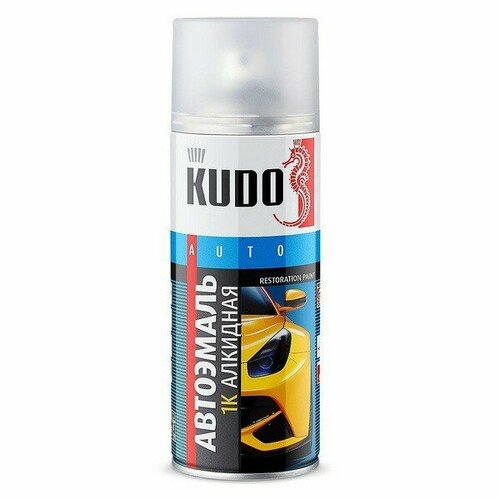KUDO 1K эмаль автомобильная ремонтная (металлик) 41651 KUDO Черный трюфель 651 (520 мл) KU41651