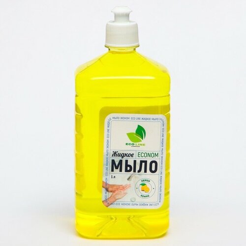 Жидкое мыло "ECONOM" лимон 1000 мл, "Vita", цвет жёлтый