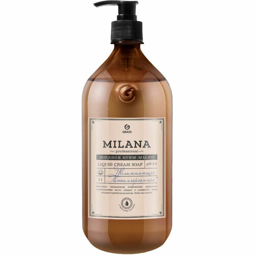 Комплект 3 штук, Крем-мыло жидкое увлажняющее Milana Professional 1л