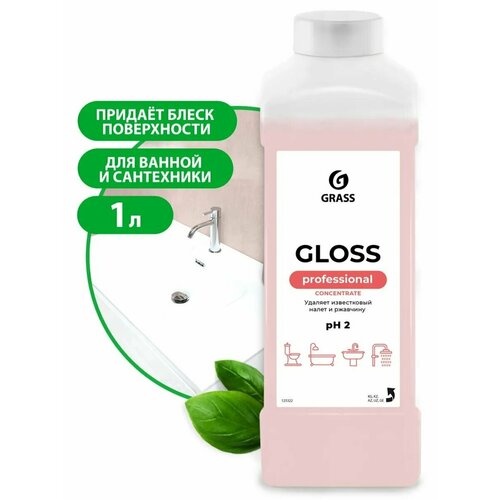GRASS/ Концентрированное универсальное чистящее средство Gloss Concentrate, антиналет, против ржавчины, 1000 мл.