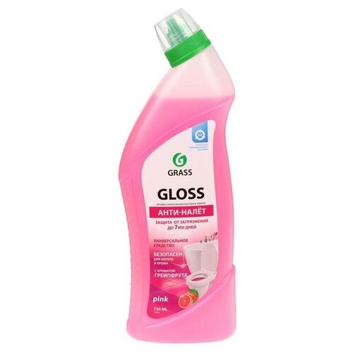 GRASS Чистящее средство Grass Gloss Pink, гель, для ванной комнаты, 750 мл