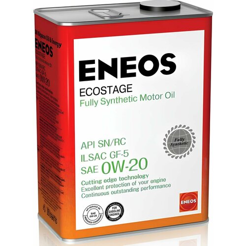 Масло моторное синтетическое ENEOS Ecostage Synt 0W-20 4 л