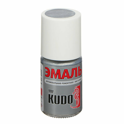 Эмаль Kudo автомобильная ремонтная с кисточкой "Серебристый 640", металлик, 15 мл (комплект из 5 шт)