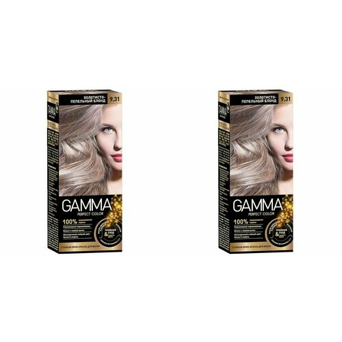 Gamma Краска для волос, PERFECT COLOR, Золотисто-пепельный блонд, тон 9.31 - 2 шт