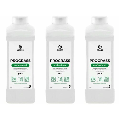 Grass Универсальное моющее средство Prograss, низкопенное, концентрированное, 1000 мл, 3 шт