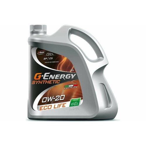 Синтетическое моторное масло G-Energy Synthetic Eco Life 0W-20, 4л