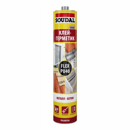 Полиуретановый герметик SOUDAL FLEX PU40 300 мл белый