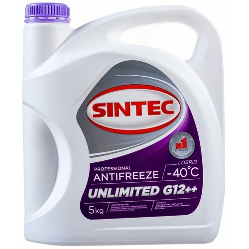 Антифриз (-40) фиолетовый G12++ Unlimited violet SINTEC 5кг. SINTEC 990566 | цена за 1 шт