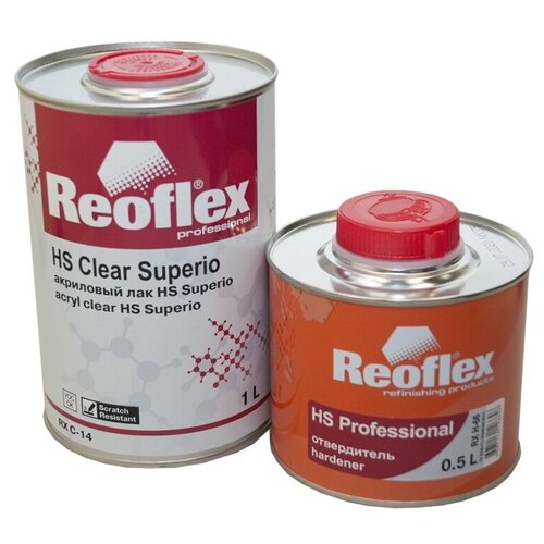 Лак REOFLEX "Superio" HS 2+1 2K акриловый автомобильный (комплект), уп.1л+0,5л