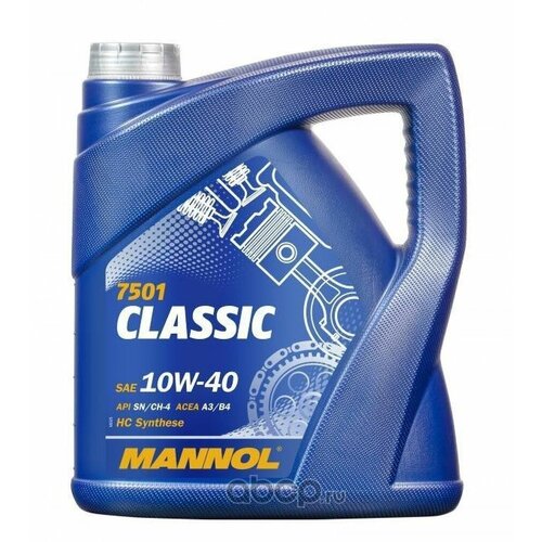 Полусинтетическое моторное масло Mannol Classic 10W-40, 4 л