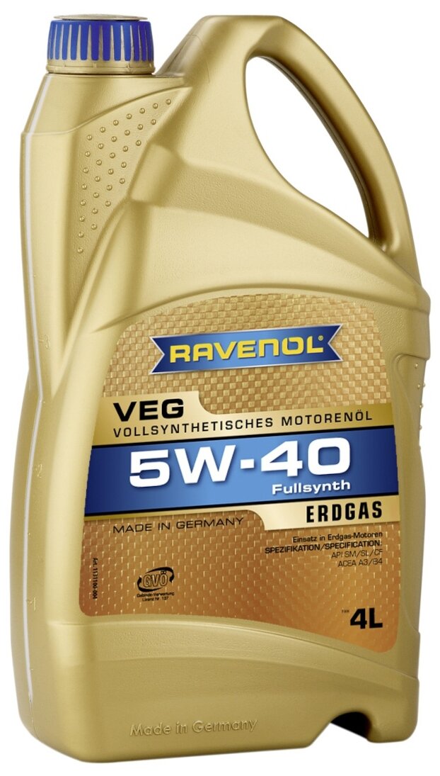 Синтетическое моторное масло RAVENOL VPD SAE 5W-40, 1 л