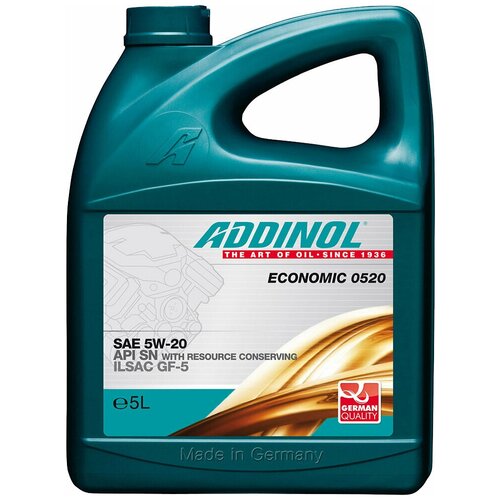 Синтетическое моторное масло ADDINOL Economic 0520 SAE 5W-20, 5 л