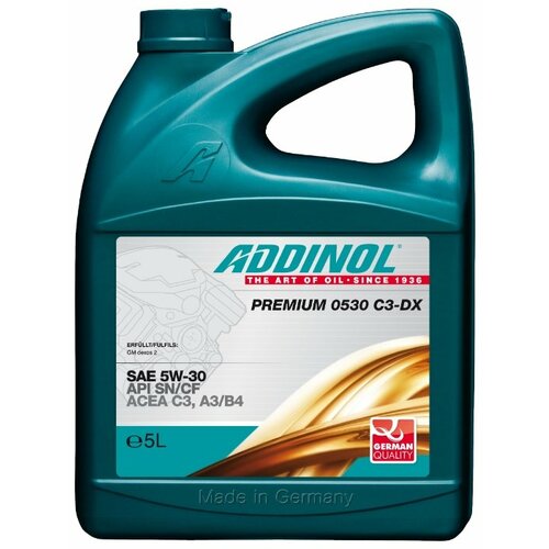 Синтетическое моторное масло ADDINOL Premium 0530 C3-DX SAE 5W-30, 5 л, 1 шт.