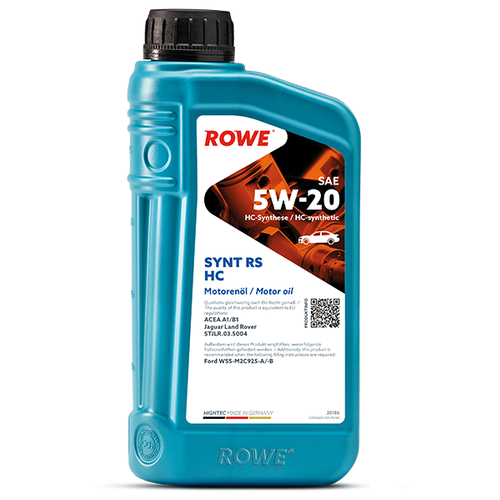 ROWE 20186-0010-99 Масло Моторное Hightec Synt Rs Hc Sae 5w-20 (1л) (10009100/280722/3083618, Германия)