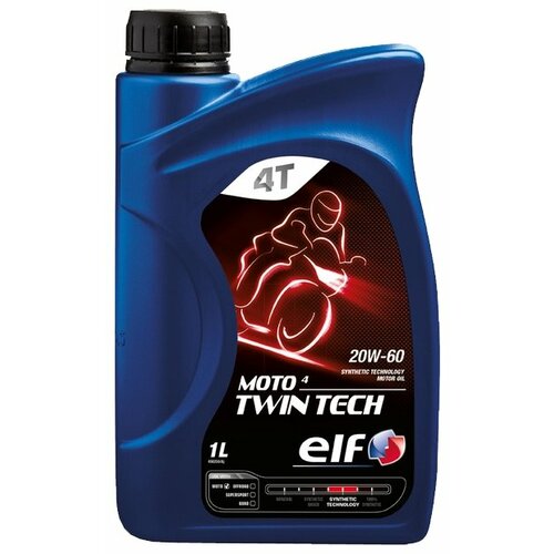 Синтетическое моторное масло ELF Moto 4 Twin Tech 20W-60, 1 л
