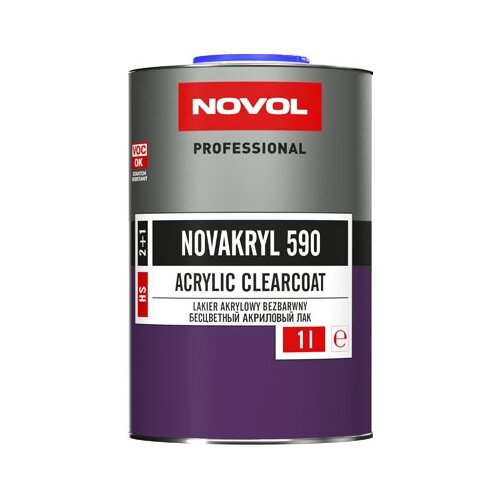 Novakryl Hs 590 Sr 2+1 Лак Акриловый Бесцветный 1 Л (Без Отвердителя) Novol арт. 38091