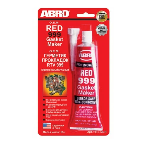 Герметик Прокладка 999 Красный ( Сша) 85 Г ABRO арт. 911-AB-R