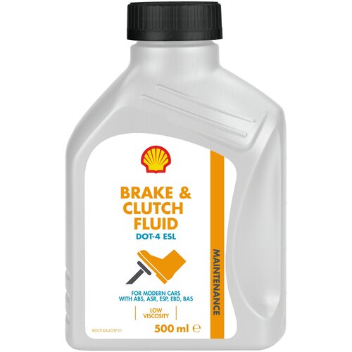 Тормозная жидкость Shell Brake & Clutch fluid DOT4 ESL, 0,5 л