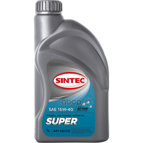 Моторное масло SINTEC SUPER SAE 15W-40 SG/CD минер. 1л