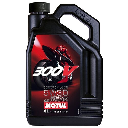 MOTUL Моторное масло 300 V 4T FL Road Racing SAE 5W30, 4 L