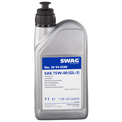 SWAG 30940580 Автотрансмиссионное масло SAE 75W-80 1л