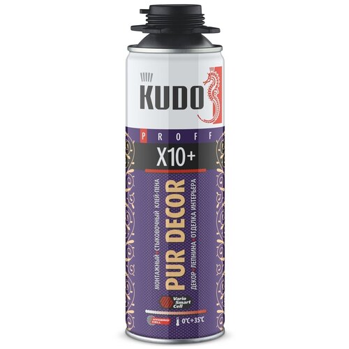 Kudo Клей-пена монтажный и стыковочный PUR Decor Х10+ 650 мл 11601655 .