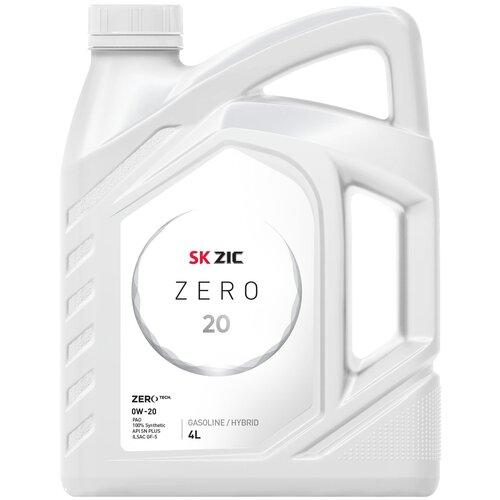 Моторное масло ZIC Zero 20, 0W-20, 4л, синтетическое [162035]