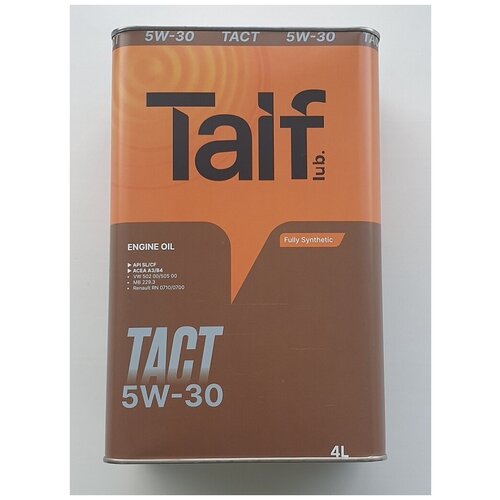 Taif Lub Масло моторное синтетическое Tact 5W-30 Sl/cf A3/B4 4Л 211050 .
