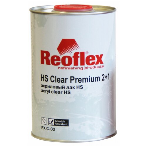 REOFLEX RX C-02/1000 Лак Reoflex Premium акриловый HS 2+1, 1 л (без отвердителя)