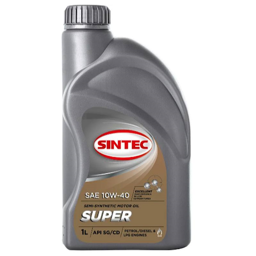 Масло моторное Sintoil/Sintec 10W-40,"супер", Sg/cd, п/синтетическое, 1 л .