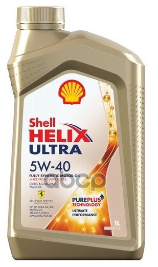 Моторное масло Shell Helix Ultra 5W-40 1л. синтетическое легковой автотранспорт (550055904)