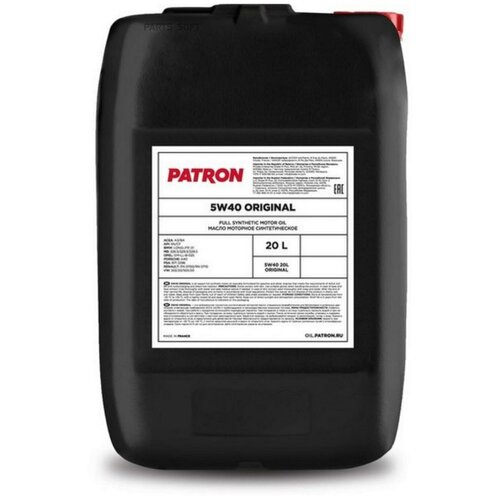 PATRON Масло Моторное 5w40 Полусинтетическое 20l-Для Легковых Автомобилей Acea A3/B4 Api Sn/Cf Bmw Longlif