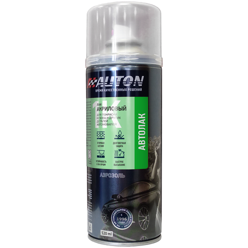 AUTON, Лак акриловый, прозрачный, баллон аэрозоль 520 мл