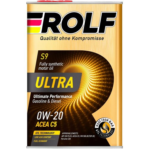 Моторное масло Rolf Ultra 0W20 C5 SN plus 4л