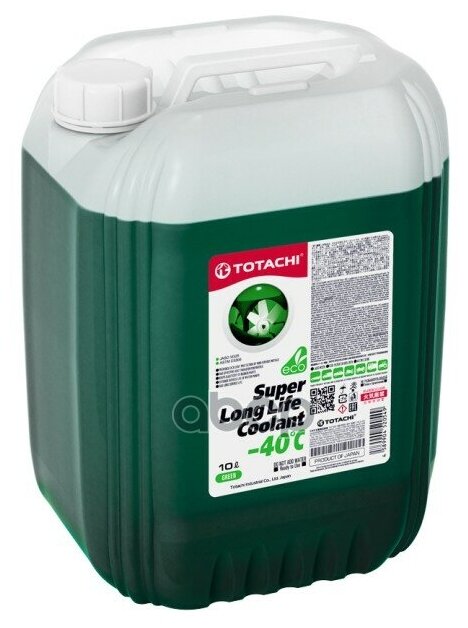 Жидкость Охлаждающая Низкозамерзающая Totachi Super Long Life Coolant Green -40c 10л TOTACHI арт. 41610