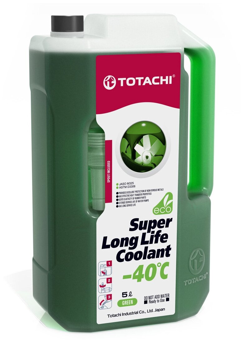 Жидкость Охлаждающая Низкозамерзающая Totachi Super Long Life Coolant Green -40c 20л TOTACHI арт. 41620
