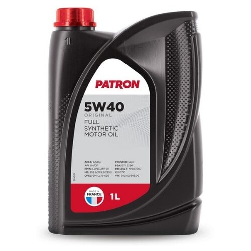 PATRON 5W40 4L ORIGINAL Масло моторное 5W40 полусинтетическое 4л-для легковых автомобилей ACEA A3/B4 API SN/CF BMW LONGLI
